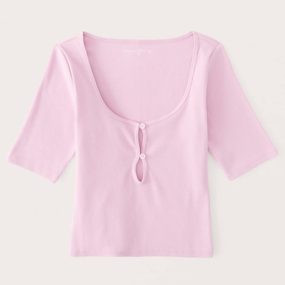 Pink Abercrombie & Fitch Cut Out Top - NWT - Picture 1 of 6